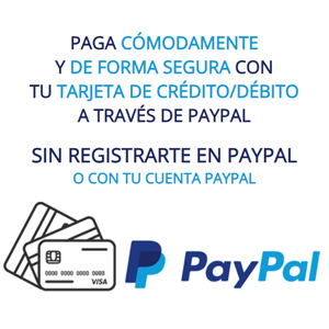Paga cómodamente con PayPal